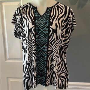 Stylish Zebra Print Women's Top